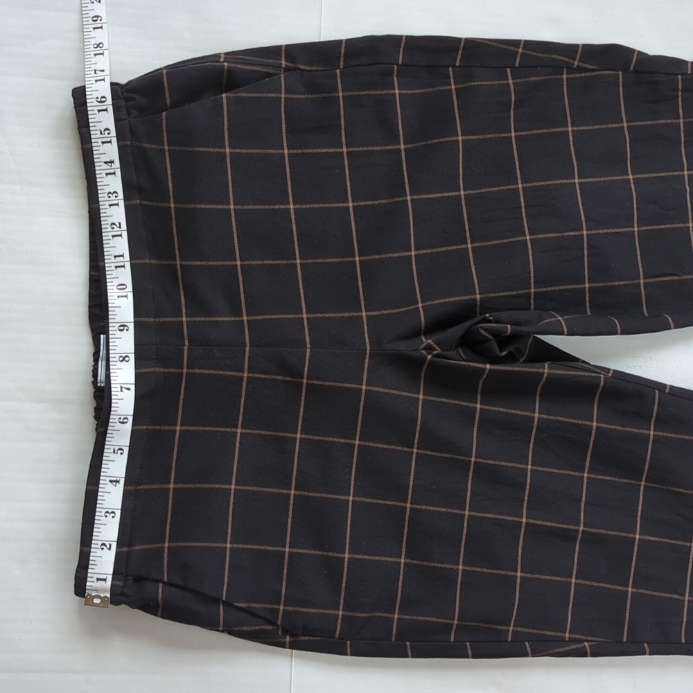 Liz Claiborne Simply Liz Plaid Career Pants 10 Black Brown/Tan Pattern - Picture 13 of 16